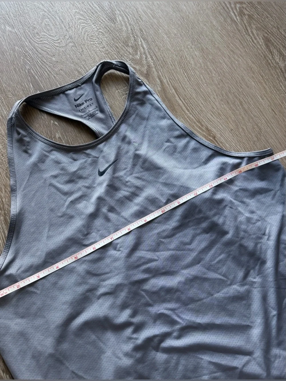 Women's Nike Grey High Neck Racerback Tank Top - Picture 3 of 7
